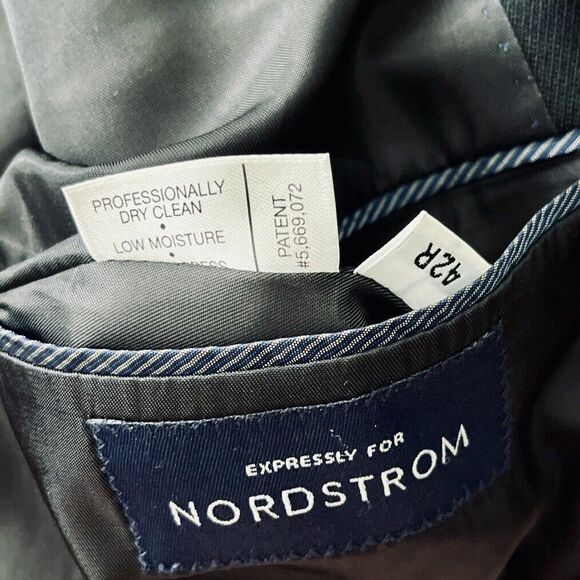 Ted Baker London Men's Suit Jacket 42R Nordstrom Three Button Blazer Black Union - Picture 8 of 9